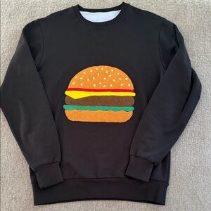 LC23 Men’s Crewneck Sweater with Burger Graphic